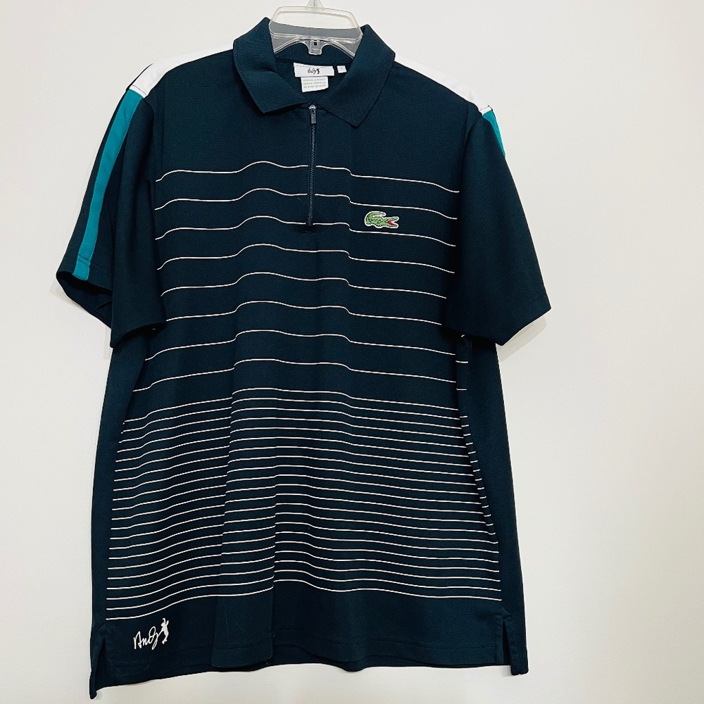 Lacoste Andy Roddick very rare 1/4 zip tennis golf polo